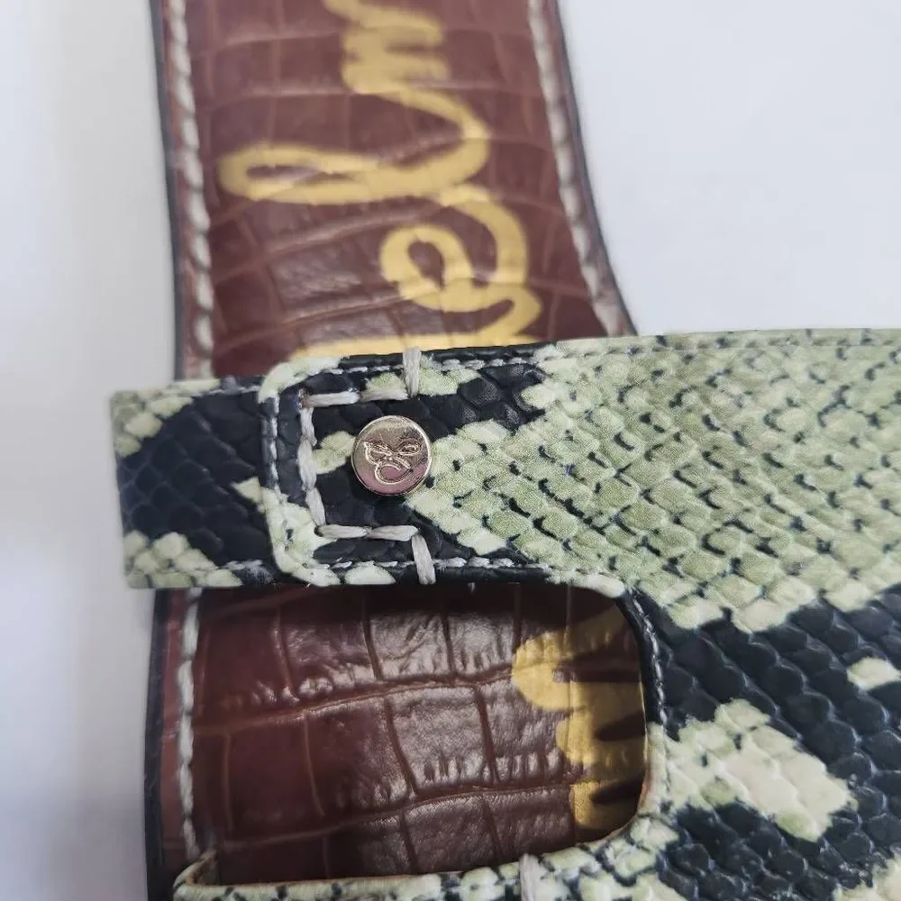 Sam Edelman Snake Print Slides Flats Womens Size 6.5